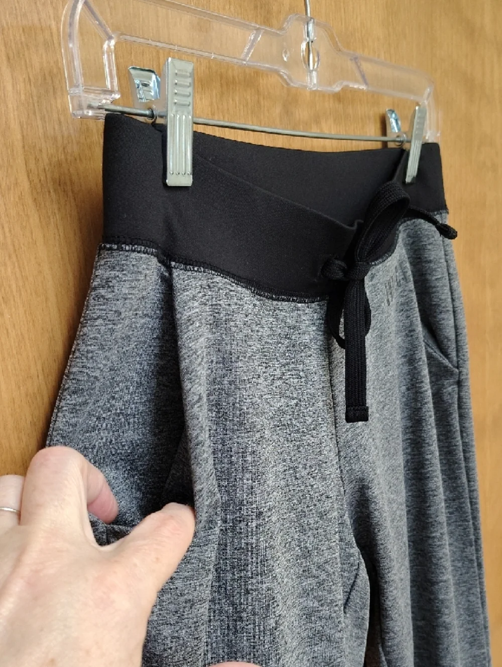 Justice Gray and Black Activewear Leggings